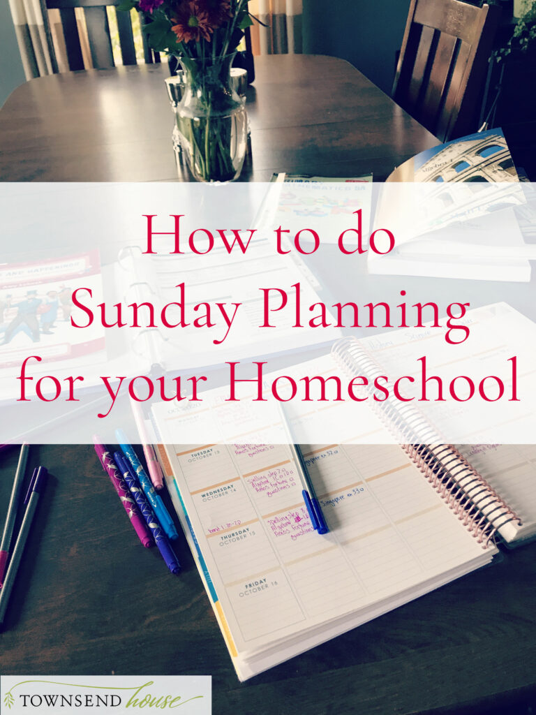 Sunday Planning Homeschool