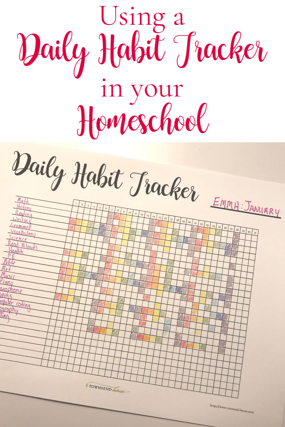 How to use a Daily Habit Tracker in your Homeschool