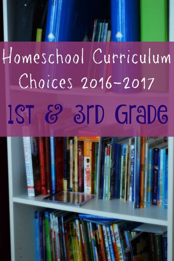 Homeschool Curriculum Choices for 1st and 3rd Grade