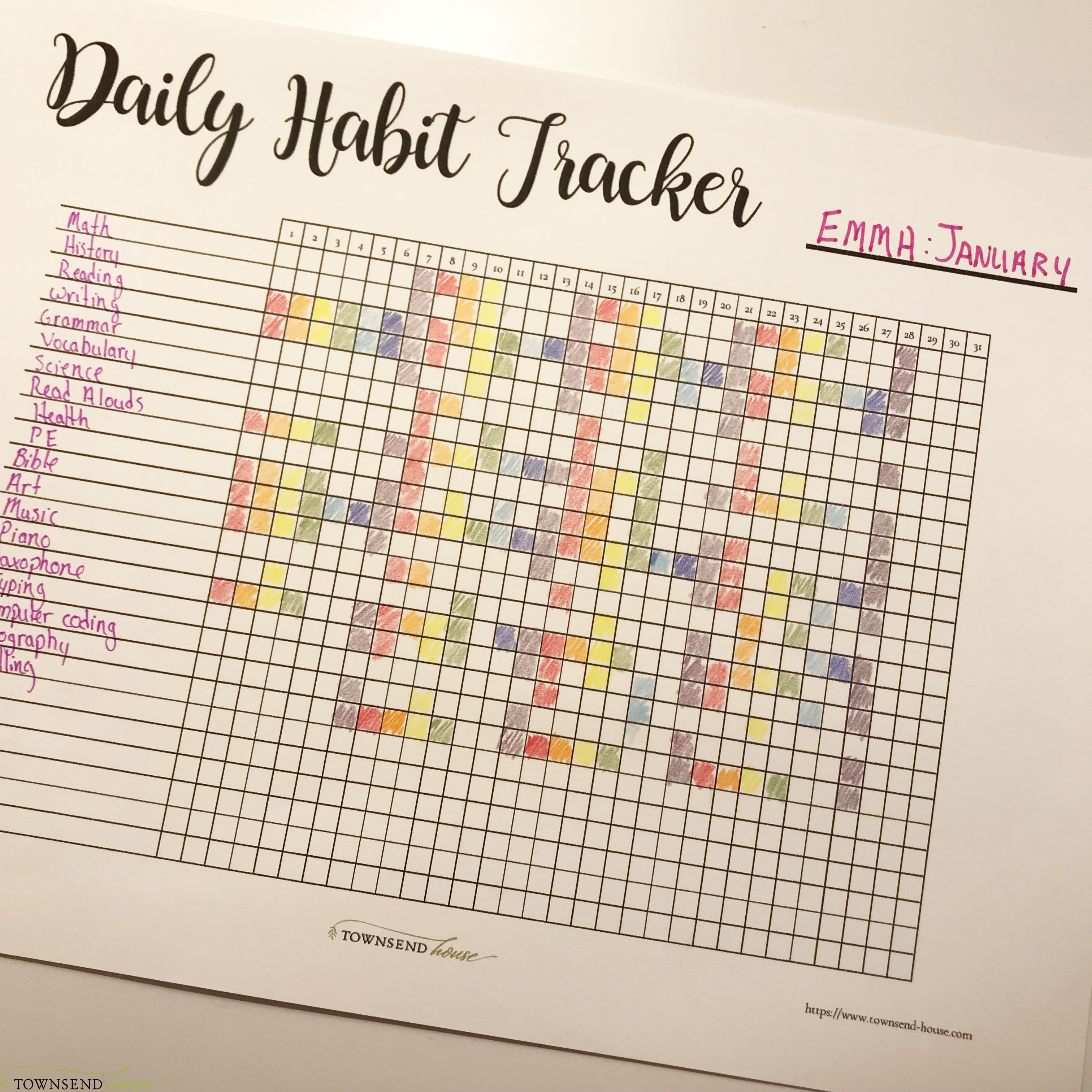How To Use A Daily Habit Tracker In Your Homeschool