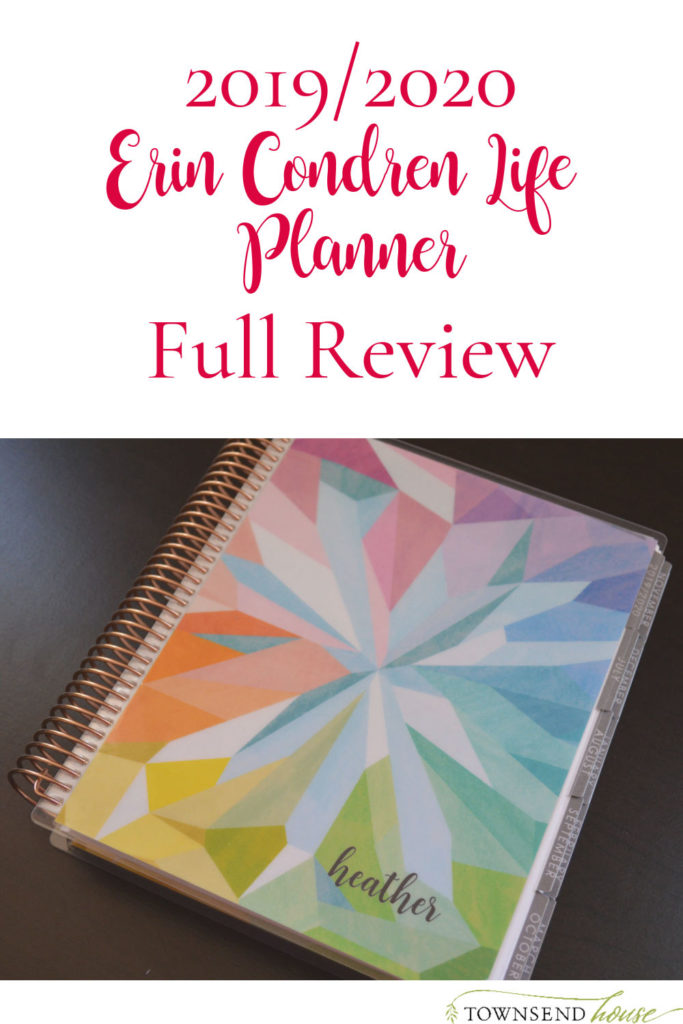 Erin Condren Life Planner Review and Walkthrough for 2019-2020