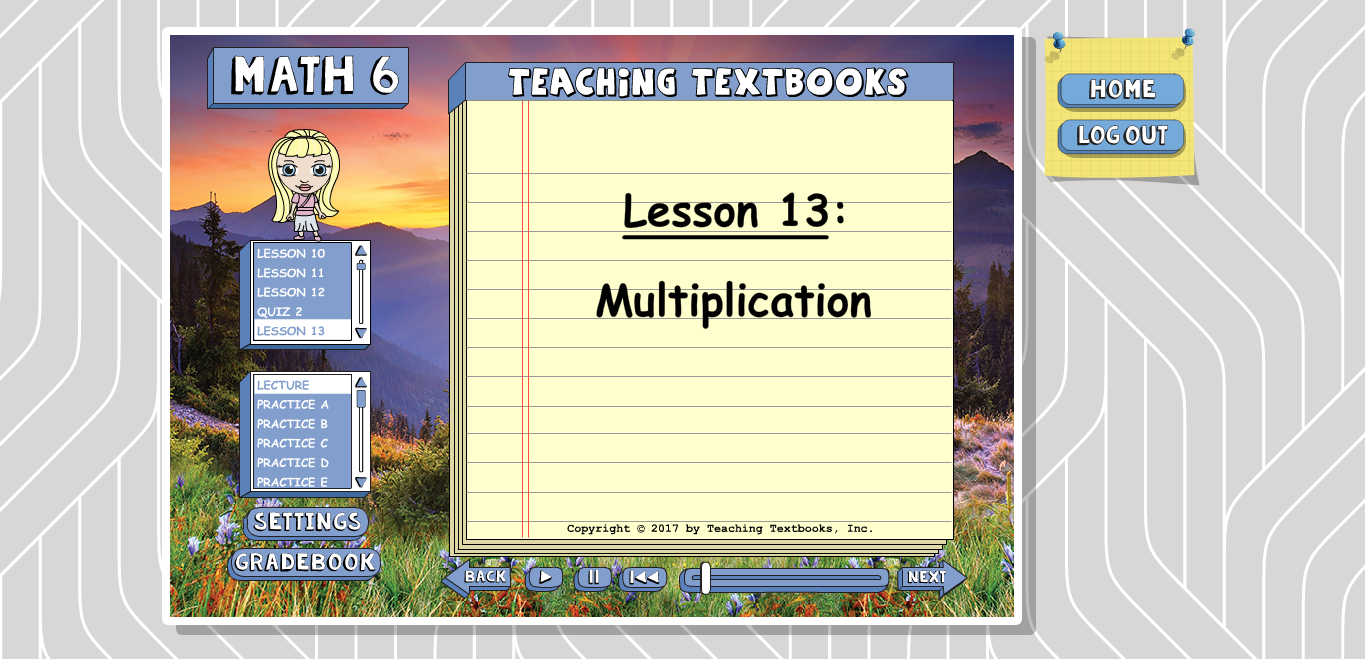 Teaching Textbooks 3.0 Lesson